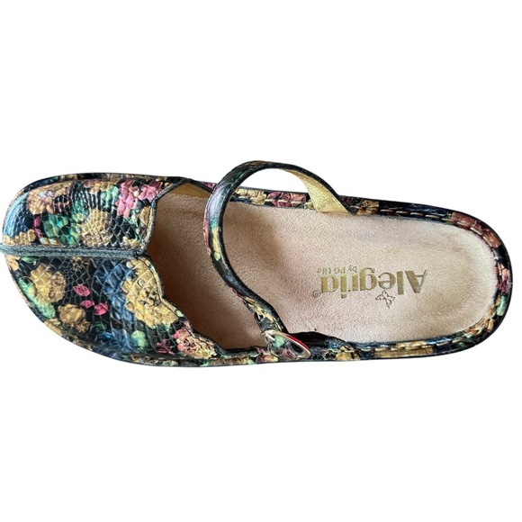 Alegria Paloma Multicolor Floral Embossed Mary Jane Clogs Size 8 - Picture 7 of 8